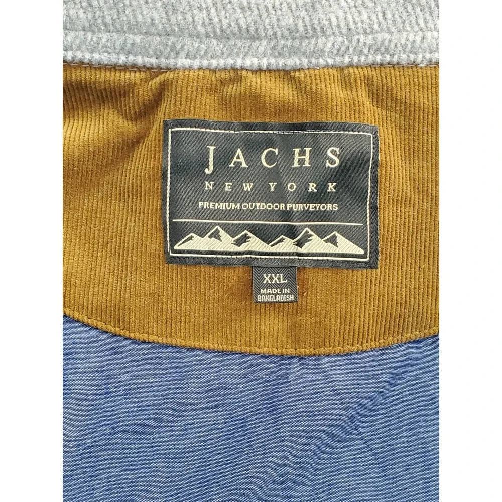 JACHS New York Mens XXL Shirt Jacket Gray Premium Outdoors Wool Blend Shacket
